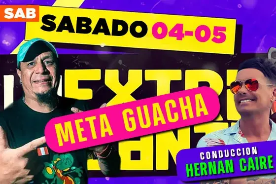 Show de Meta Guacha, con la conducción de Hernán Caire, en el boliche +25 Trendy, Palermo